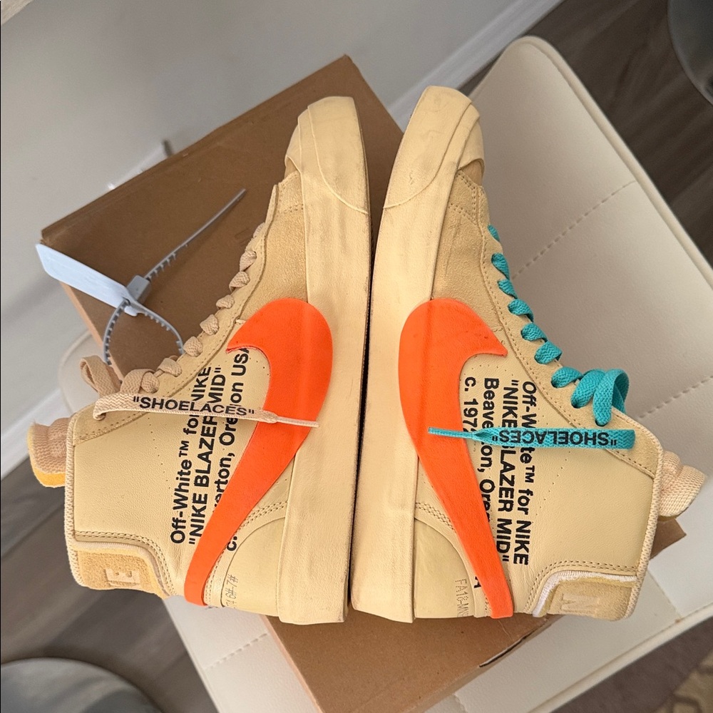 Nike / Off White The 10: Nike Blazer Mid Sneakers Size 6 - Picture 5 of 8